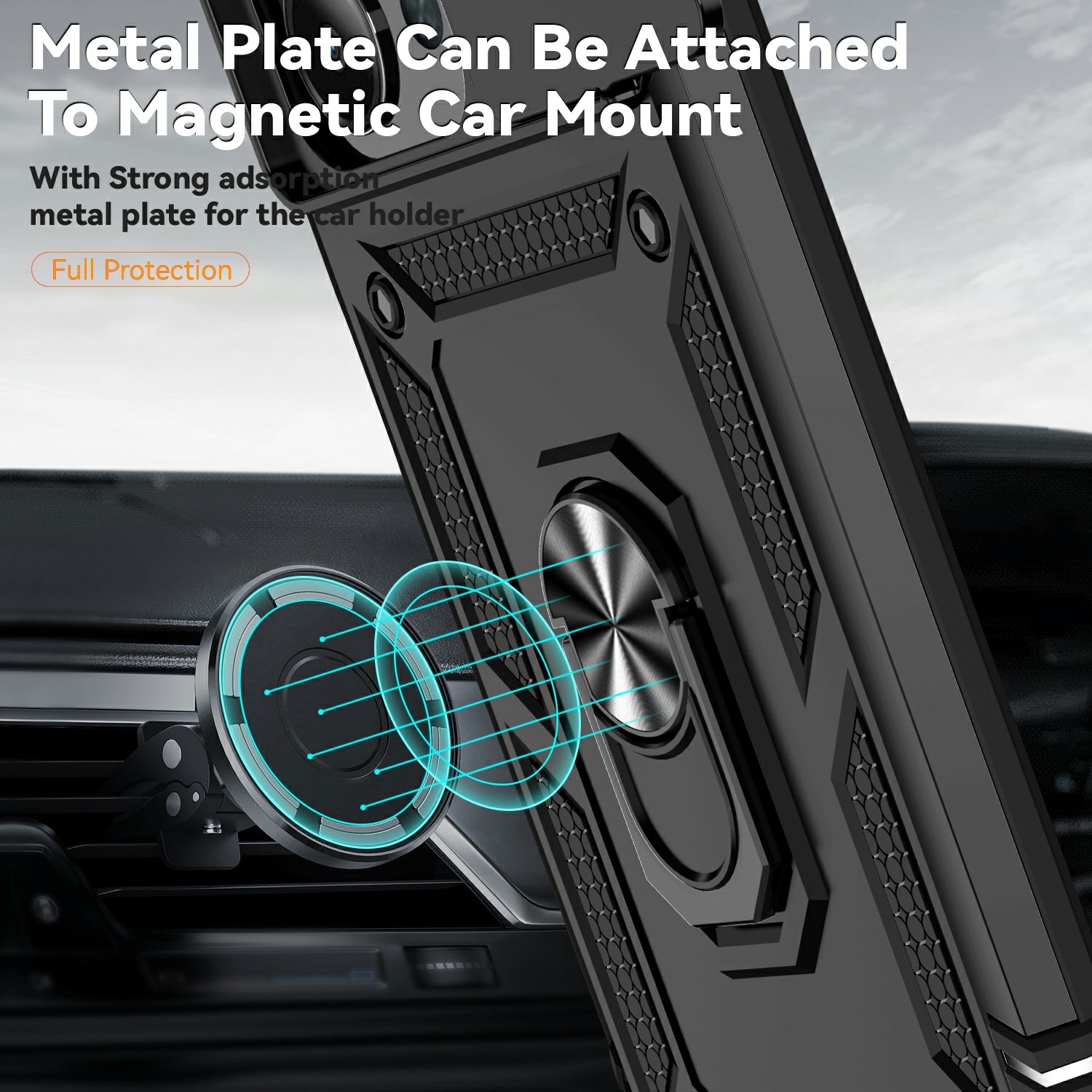 Xiaomi Redmi 15C Hybrid Case Tech Ring w. Camera Protector Black