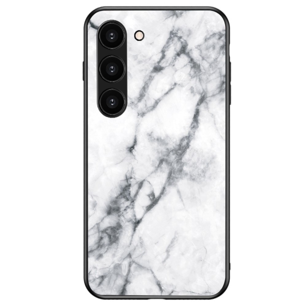 Samsung Galaxy S23 Tempered Glass Case White Marble