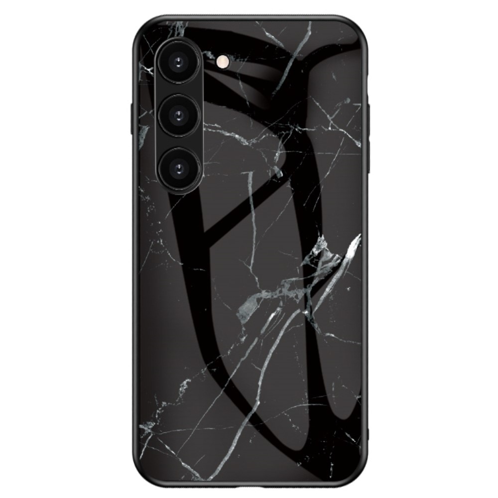 Samsung Galaxy S23 Tempered Glass Case Black Marble