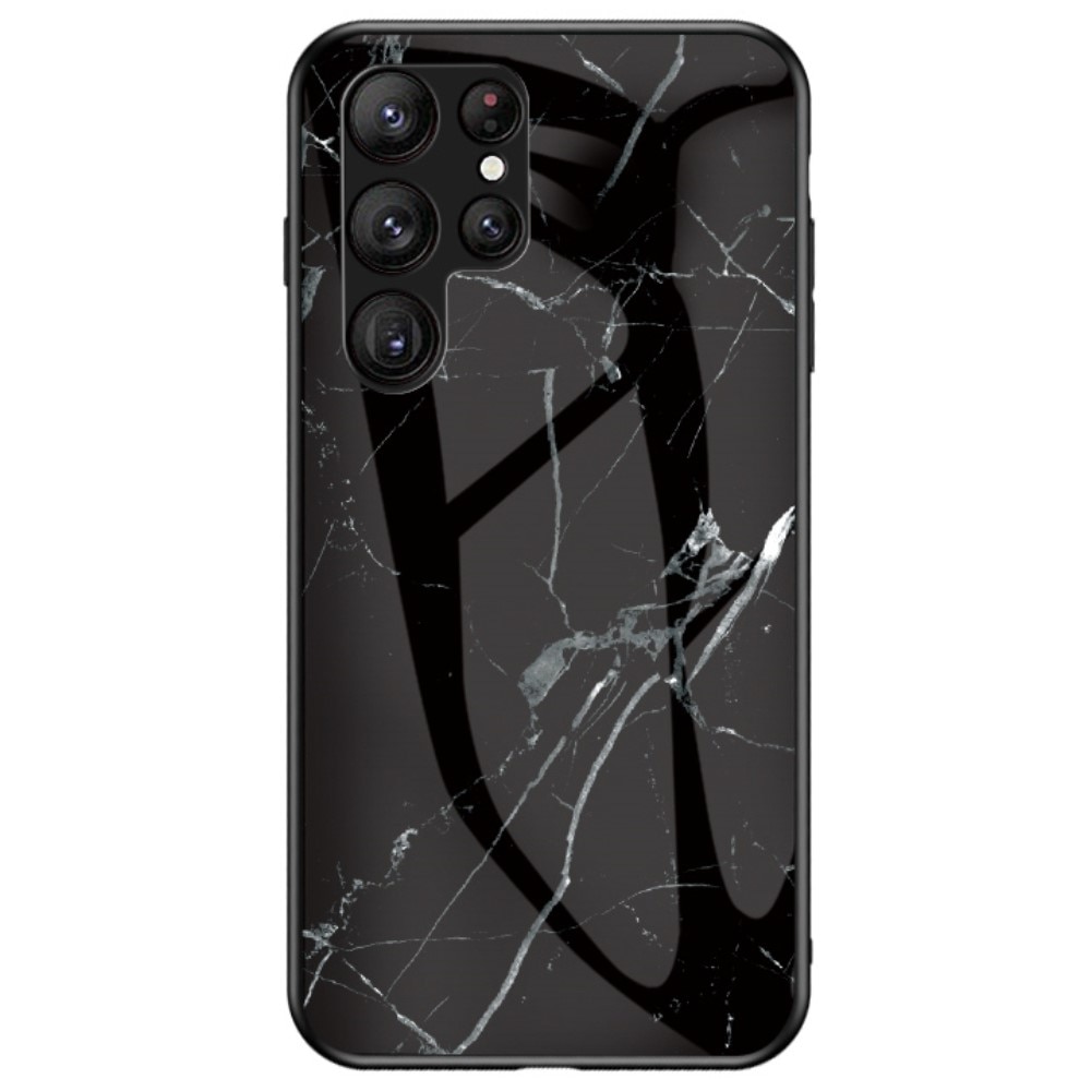 Samsung Galaxy S23 Ultra Tempered Glass Case Black Marble