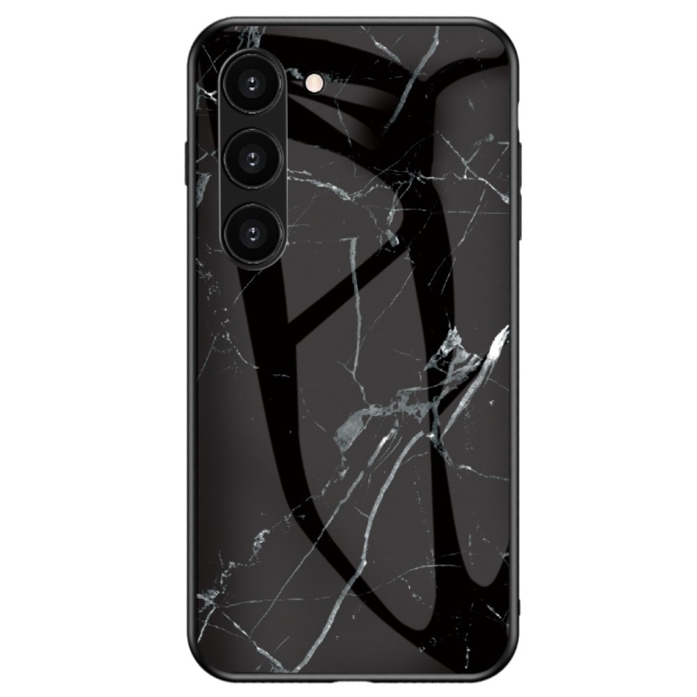 Samsung Galaxy S23 Plus Tempered Glass Case Black Marble