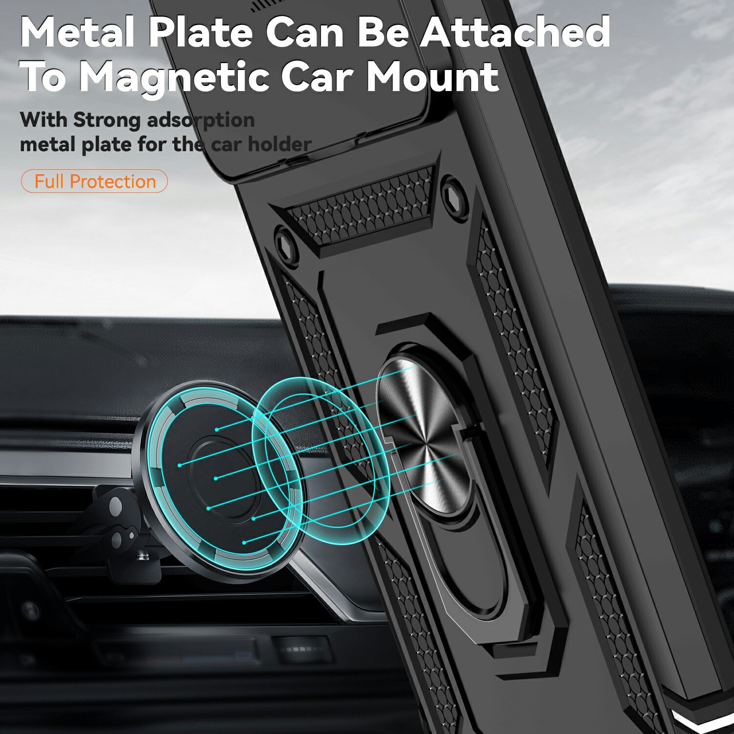 Xiaomi 15T Pro Hybrid Case Tech Ring w. Camera Protector Black