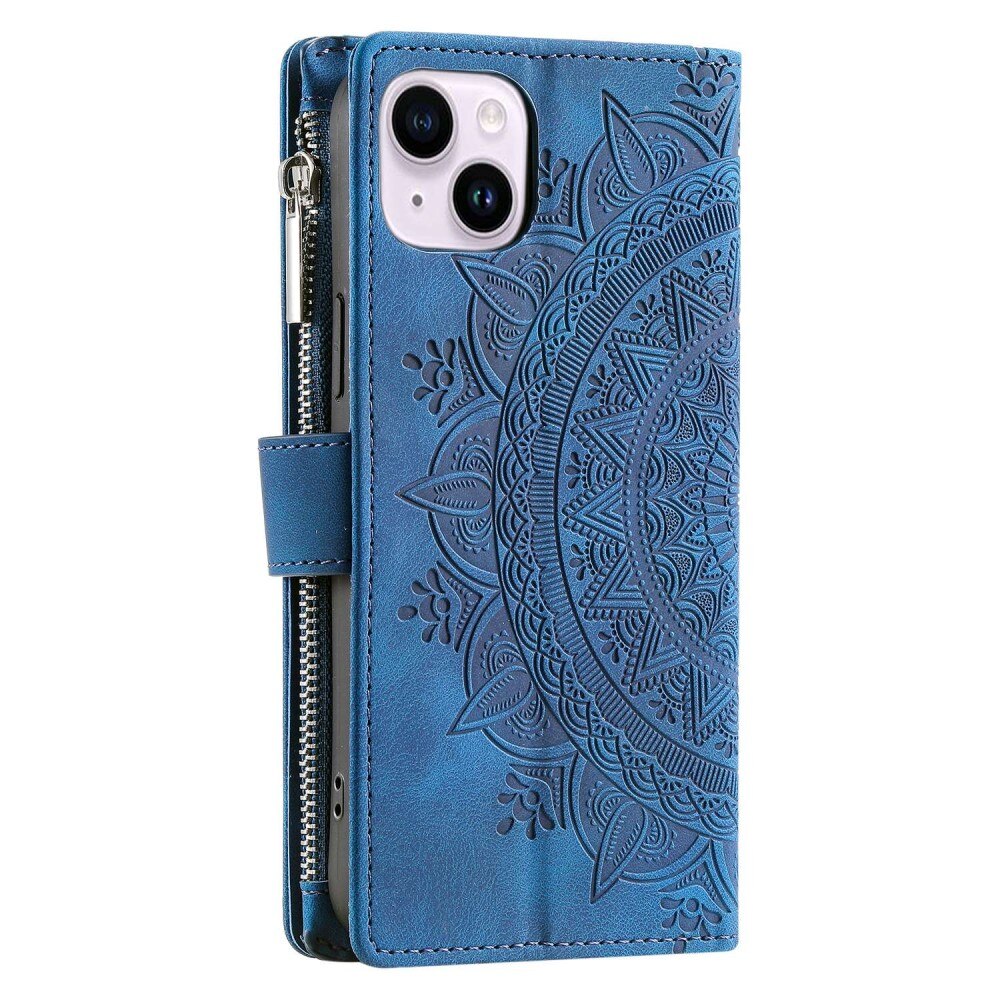 iPhone 14 Wallet/Purse Mandala Blue