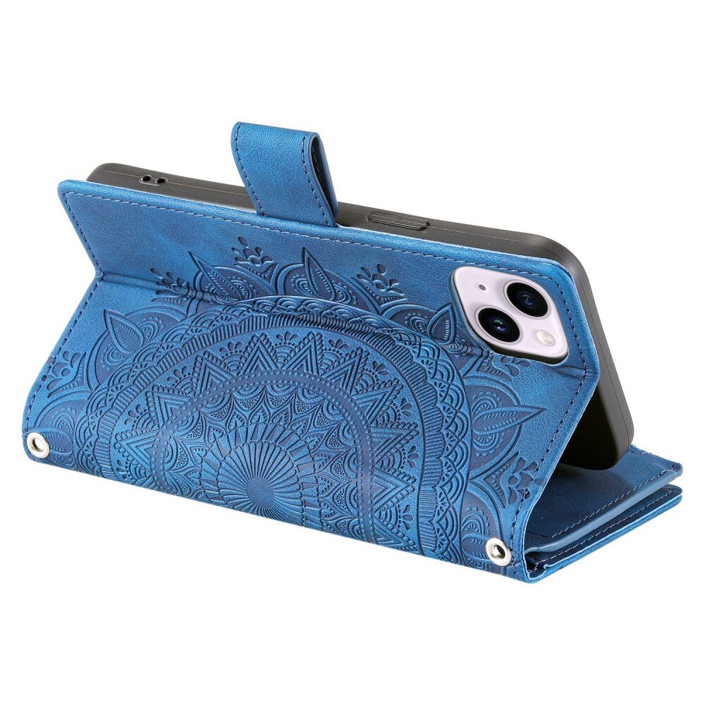 iPhone 14 Wallet/Purse Mandala Blue