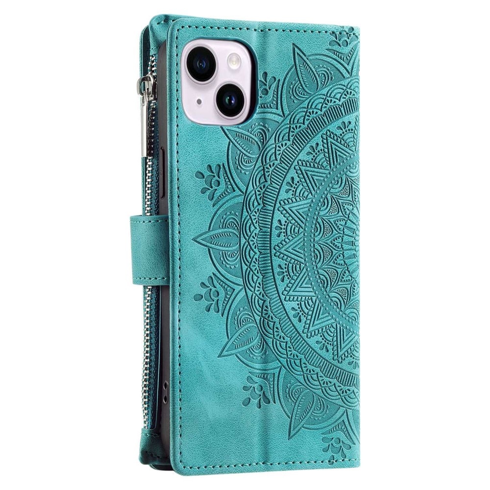 iPhone 14 Wallet/Purse Mandala Green