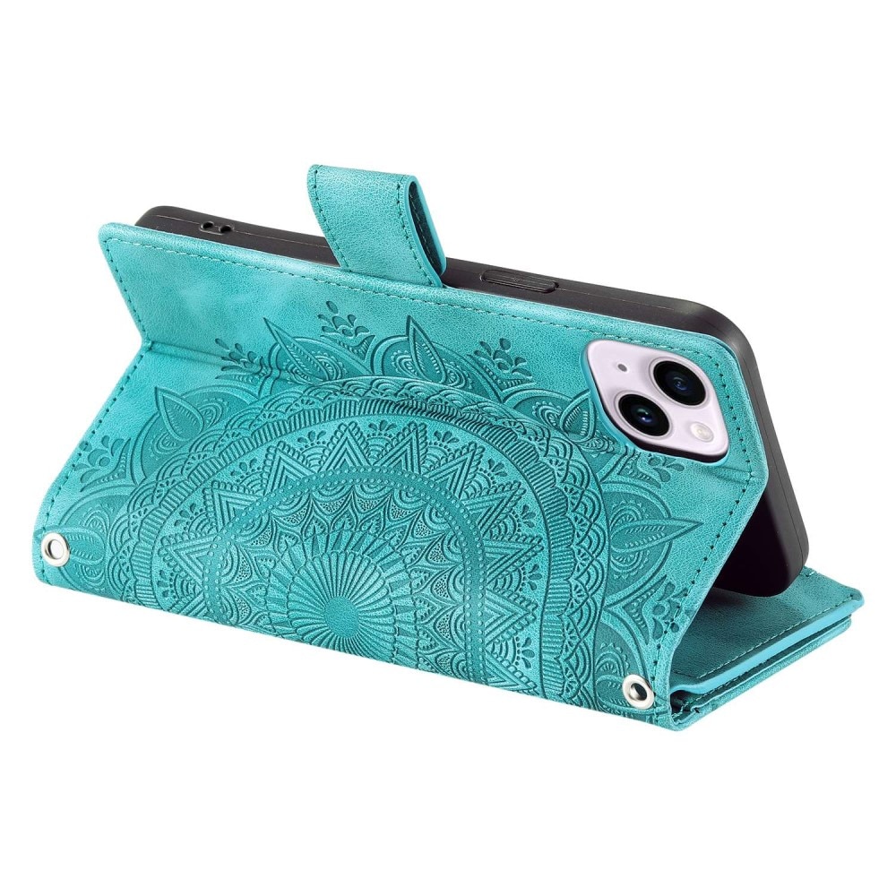 iPhone 14 Wallet/Purse Mandala Green