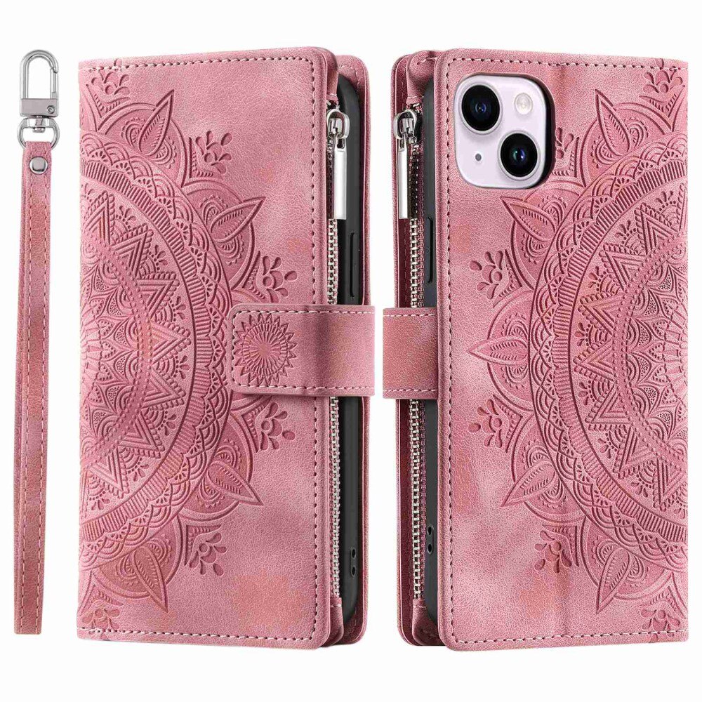 iPhone 14 Wallet/Purse Mandala Pink