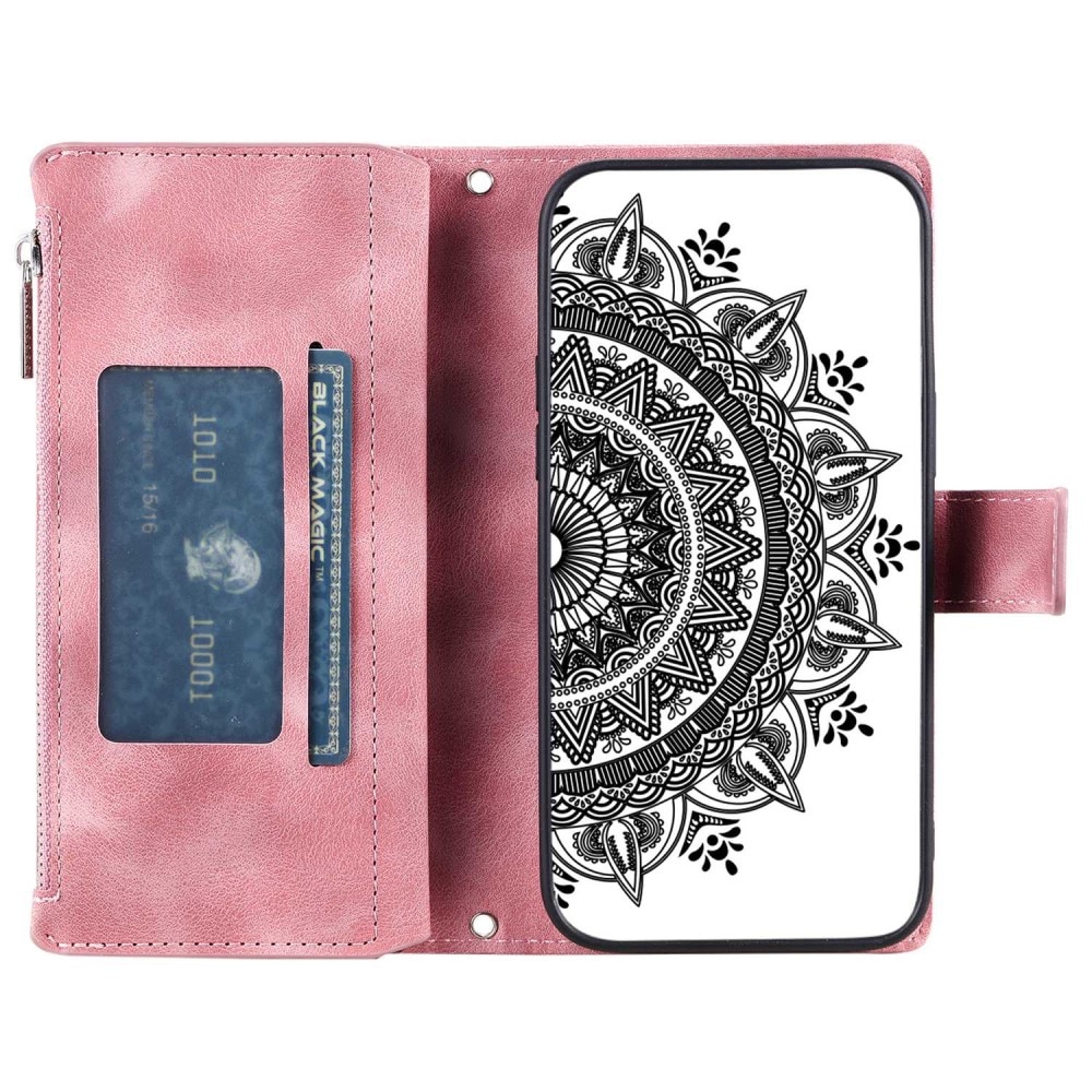 iPhone 14 Wallet/Purse Mandala Pink