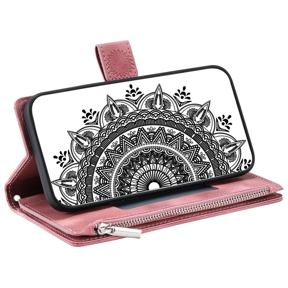 iPhone 14 Wallet/Purse Mandala Pink