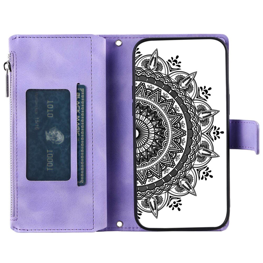 iPhone 14 Wallet/Purse Mandala Purple