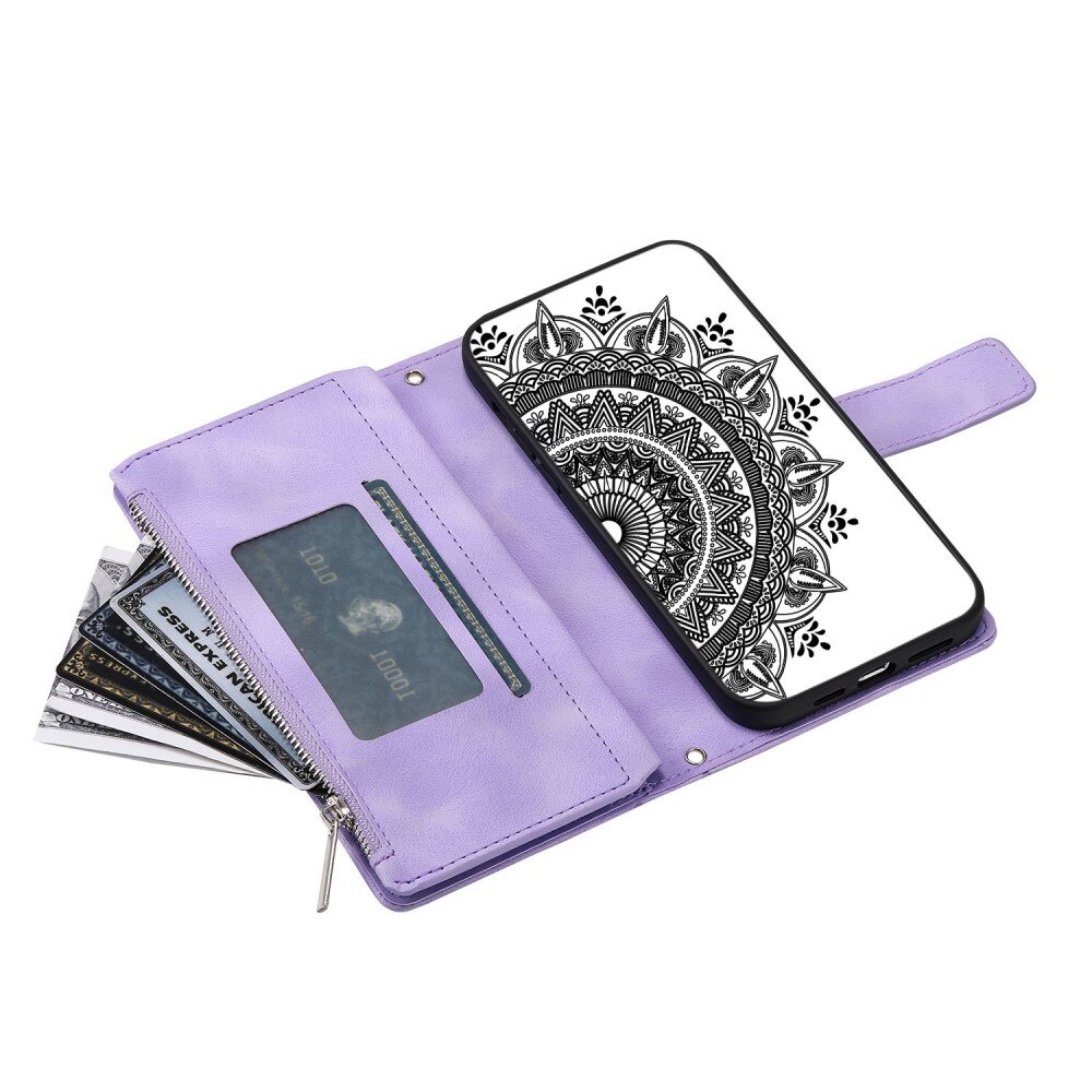 iPhone 14 Wallet/Purse Mandala Purple