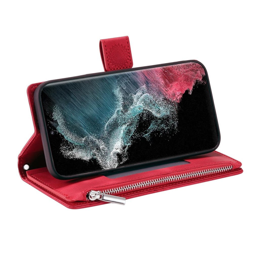 Samsung Galaxy S23 Ultra Wallet/Purse Mandala Red