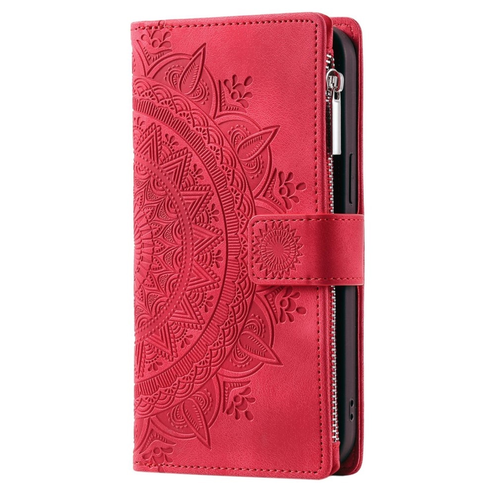 Samsung Galaxy S23 Ultra Wallet/Purse Mandala Red