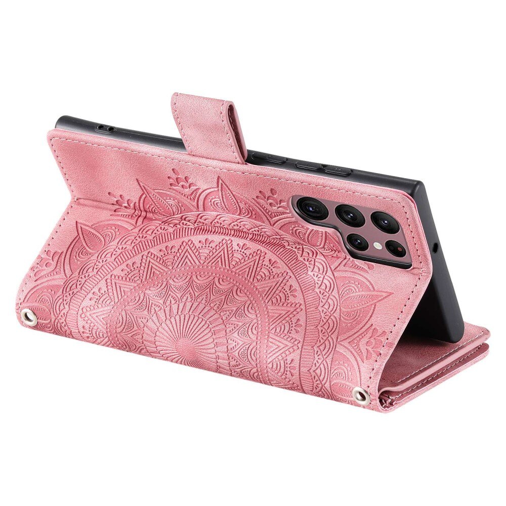 Samsung Galaxy S23 Ultra Wallet/Purse Mandala Pink