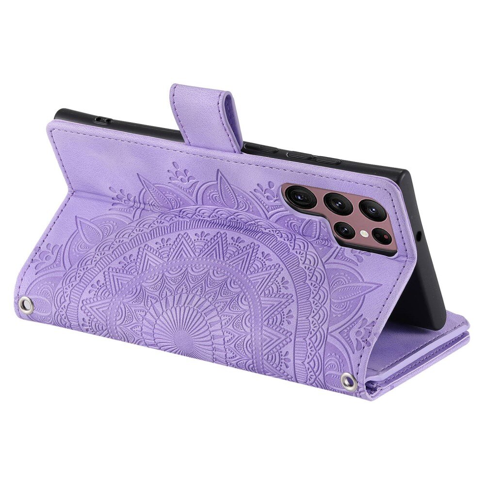 Samsung Galaxy S23 Ultra Wallet/Purse Mandala Purple