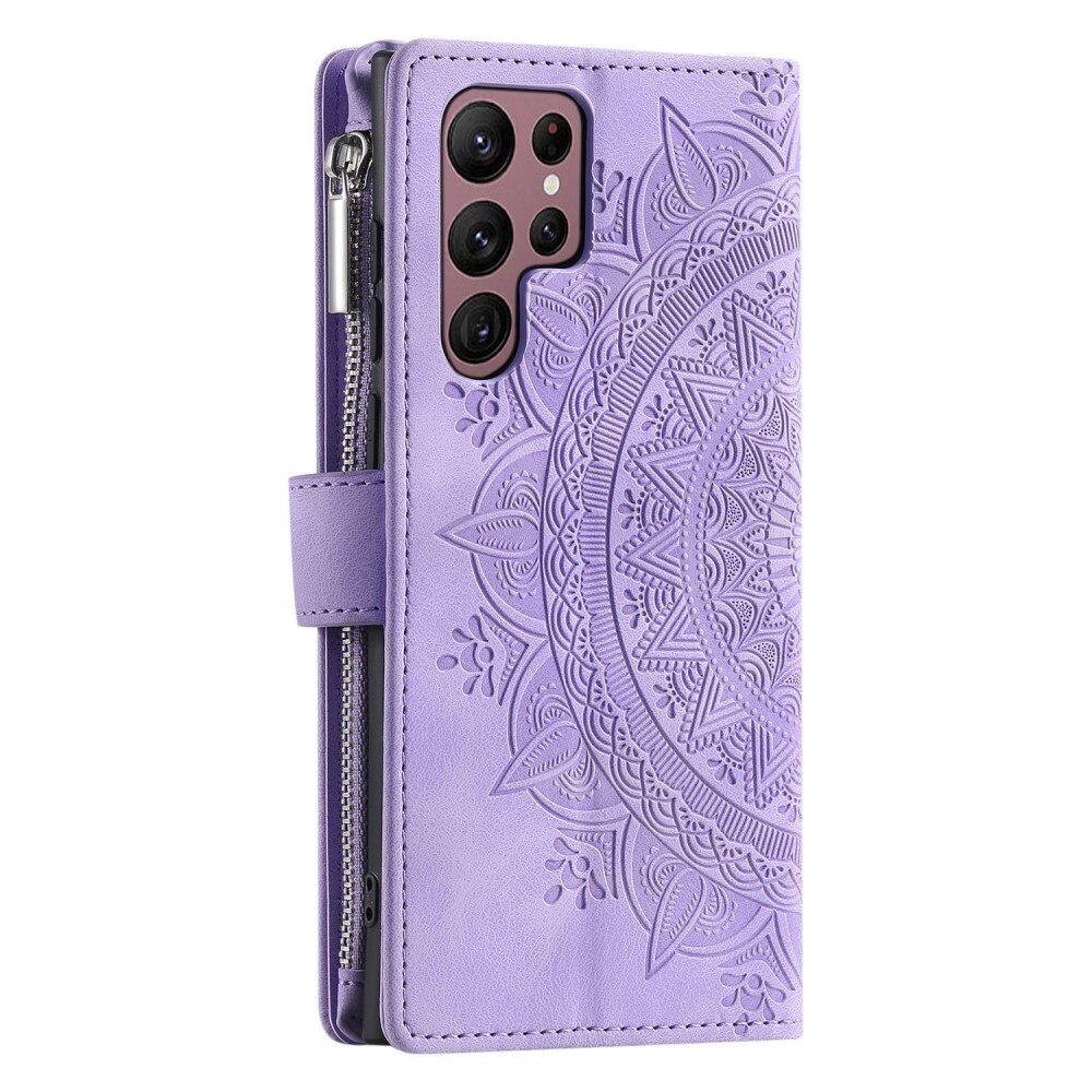 Samsung Galaxy S23 Ultra Wallet/Purse Mandala Purple