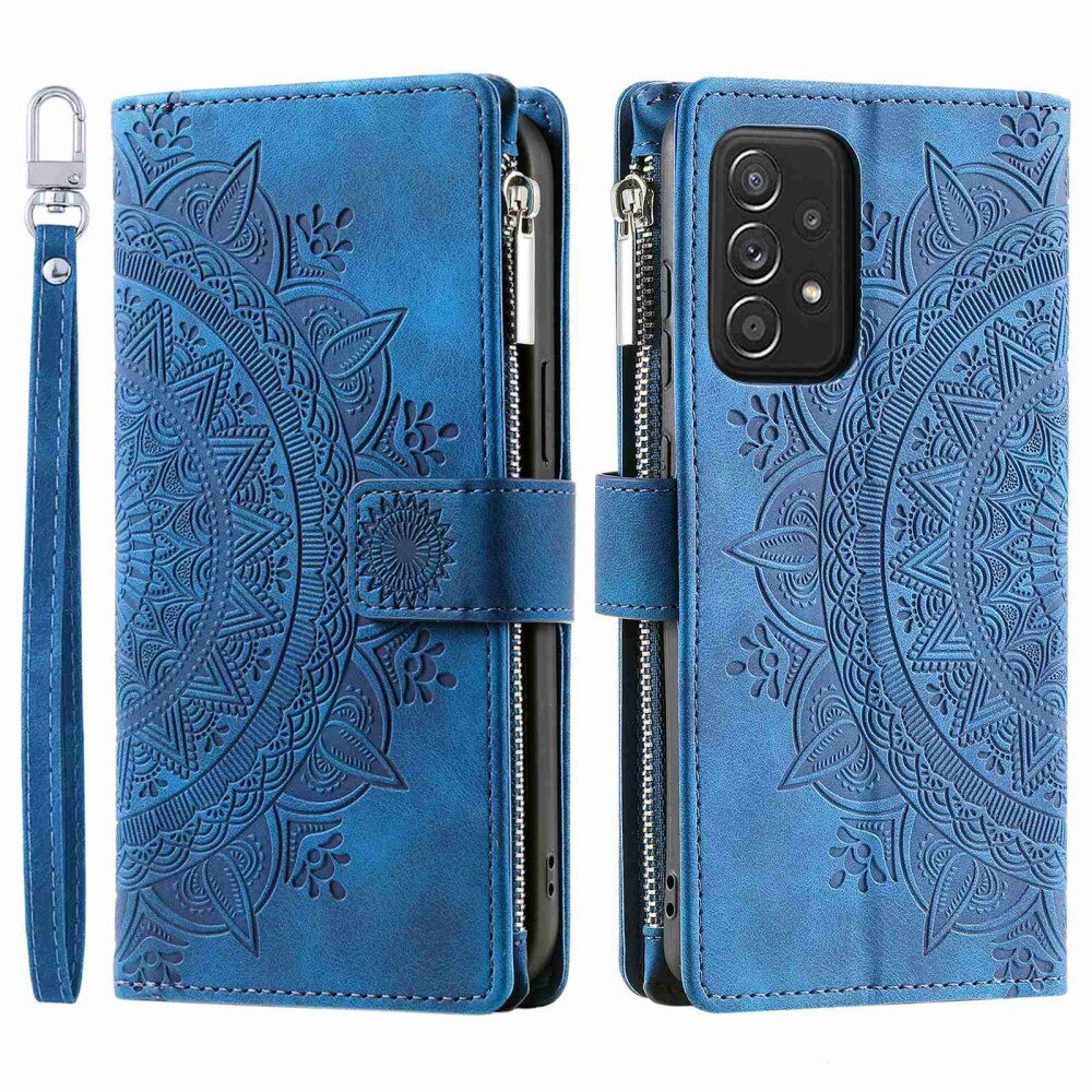 Samsung Galaxy A53 Wallet/Purse Mandala Blue