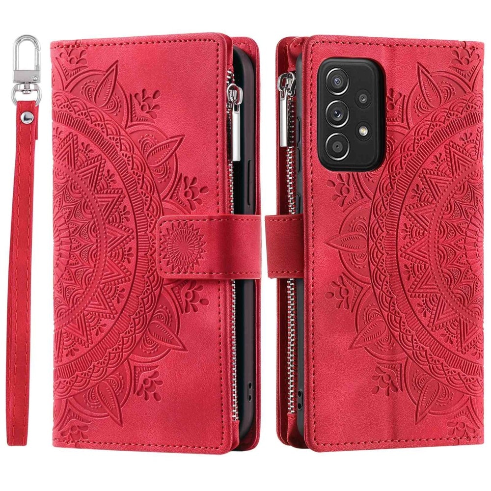 Samsung Galaxy A53 Wallet/Purse Mandala Red