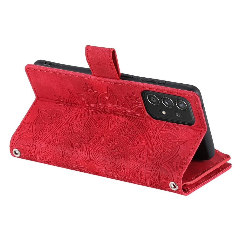 Samsung Galaxy A53 Wallet/Purse Mandala Red