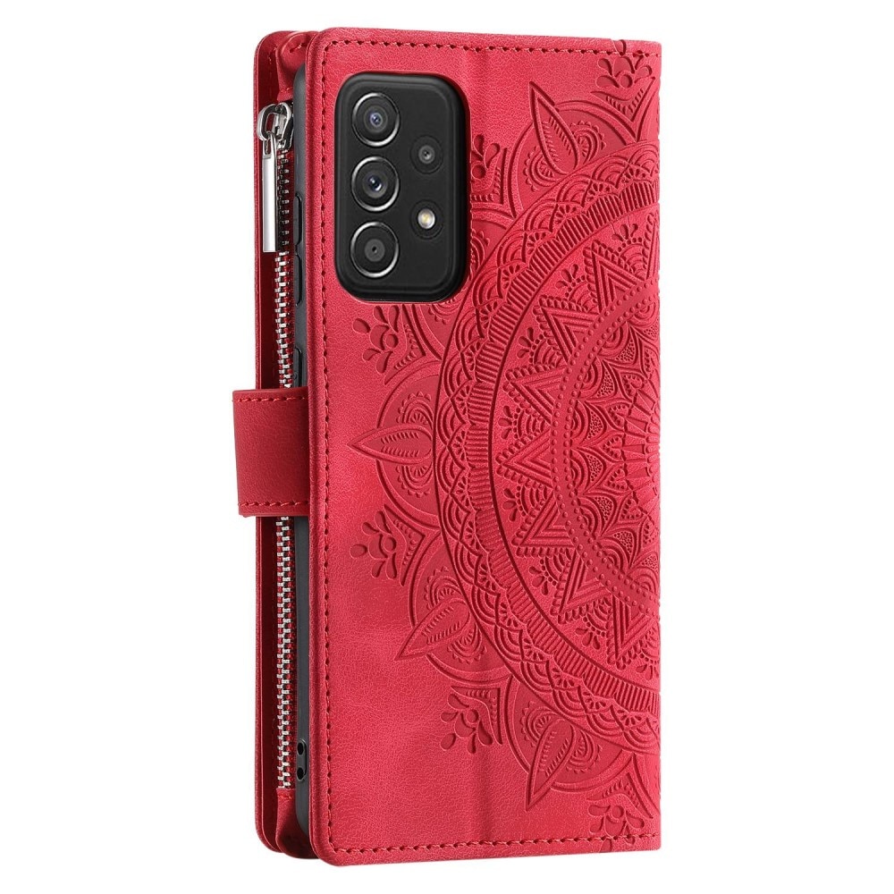 Samsung Galaxy A53 Wallet/Purse Mandala Red