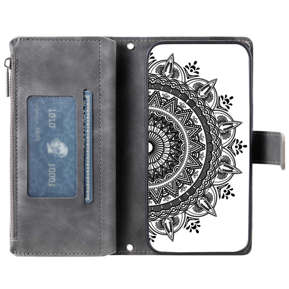 Samsung Galaxy A53 Wallet/Purse Mandala Grey