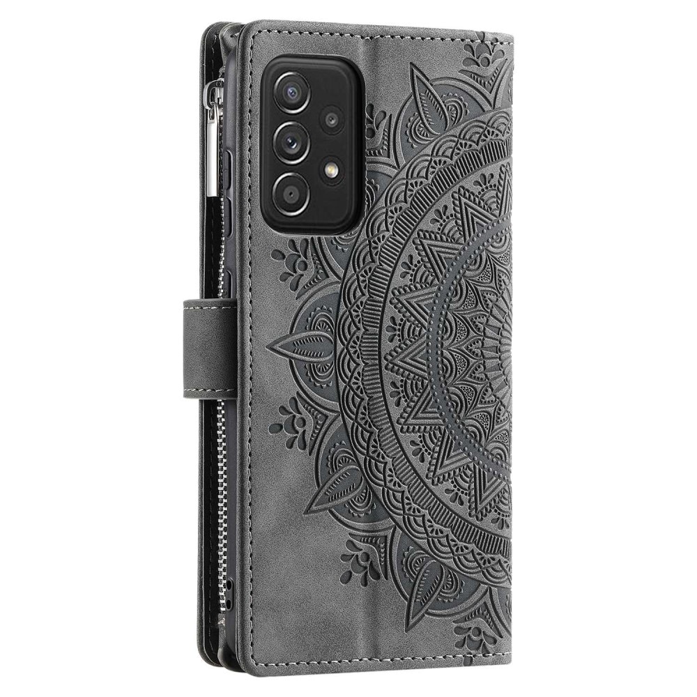 Samsung Galaxy A53 Wallet/Purse Mandala Grey