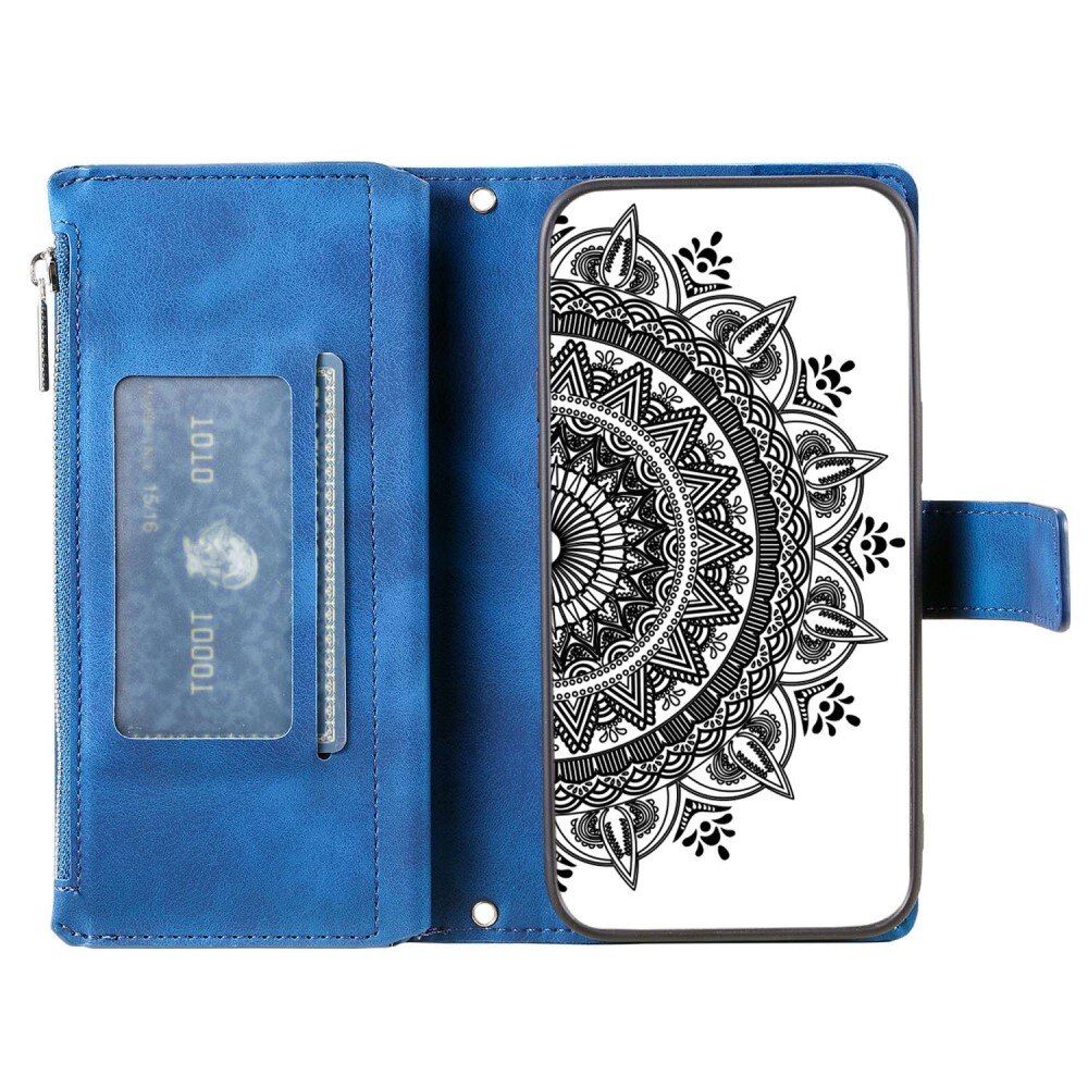 Samsung Galaxy A52/A52s Wallet/Purse Mandala Blue