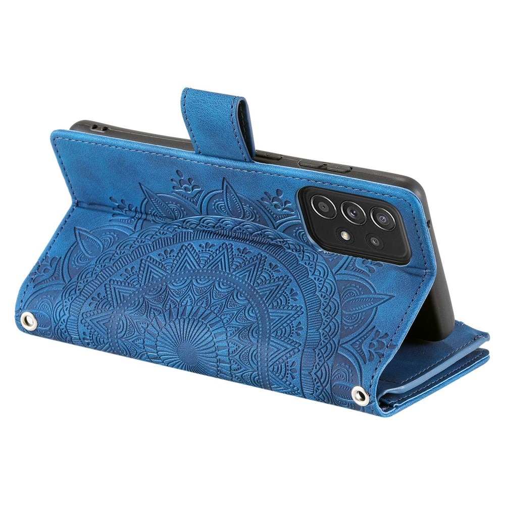 Samsung Galaxy A52/A52s Wallet/Purse Mandala Blue