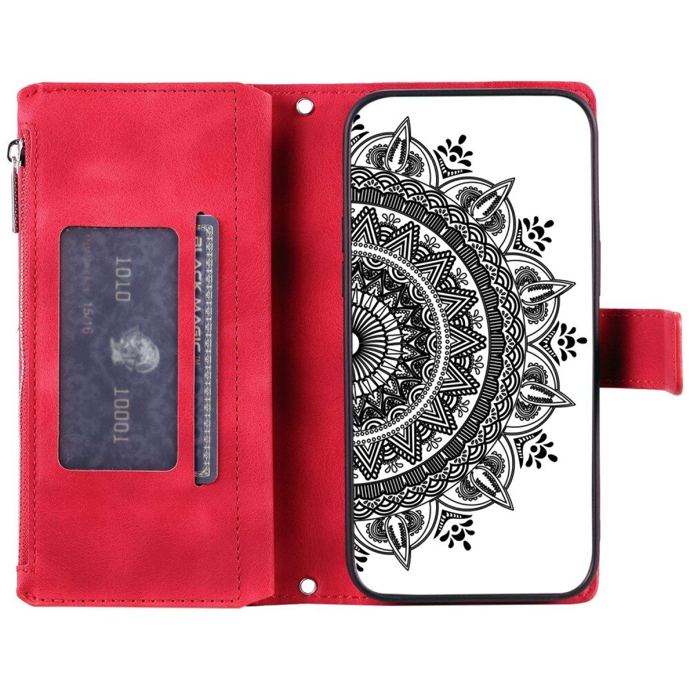 Samsung Galaxy A52/A52s Wallet/Purse Mandala Red