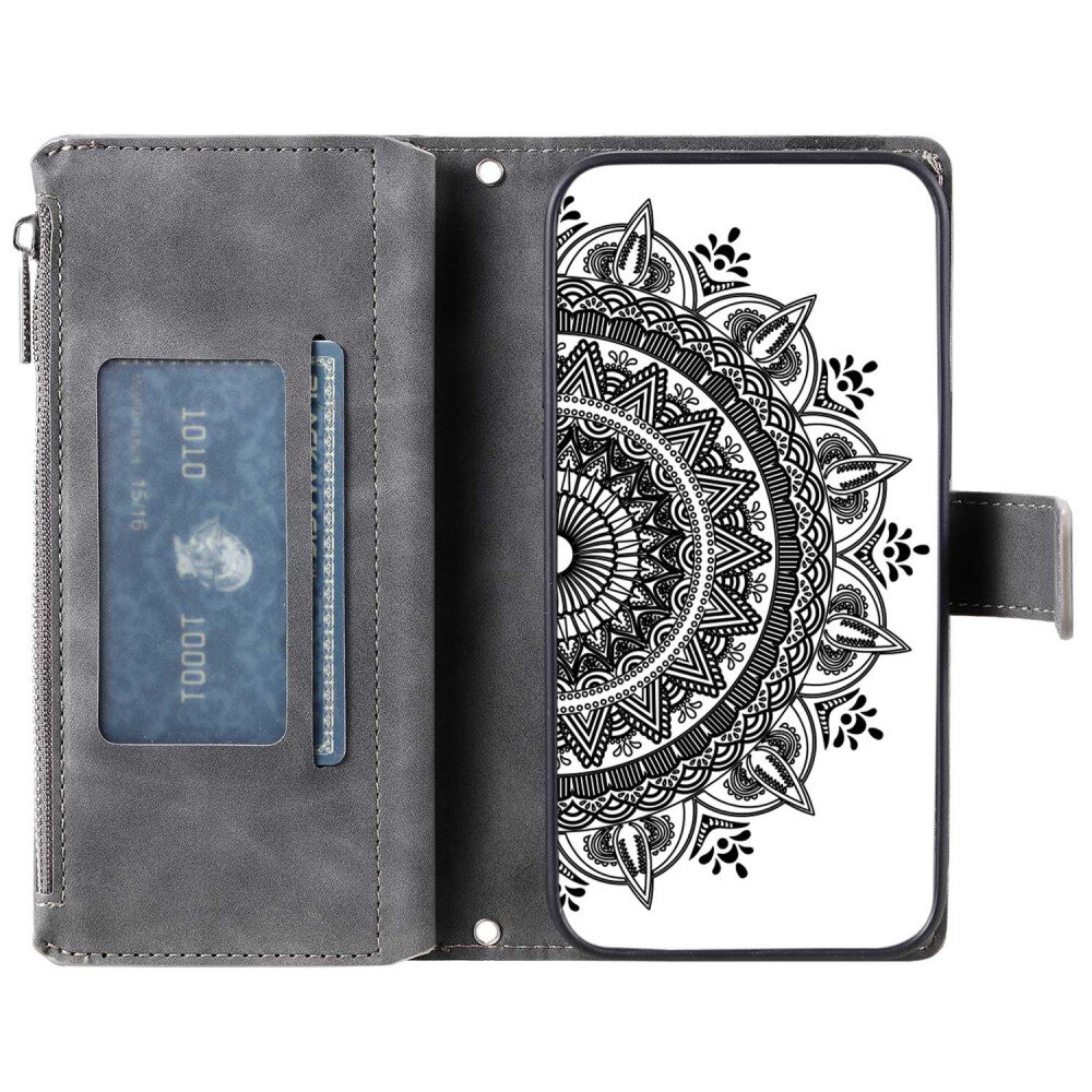 Samsung Galaxy A52/A52s Wallet/Purse Mandala Grey