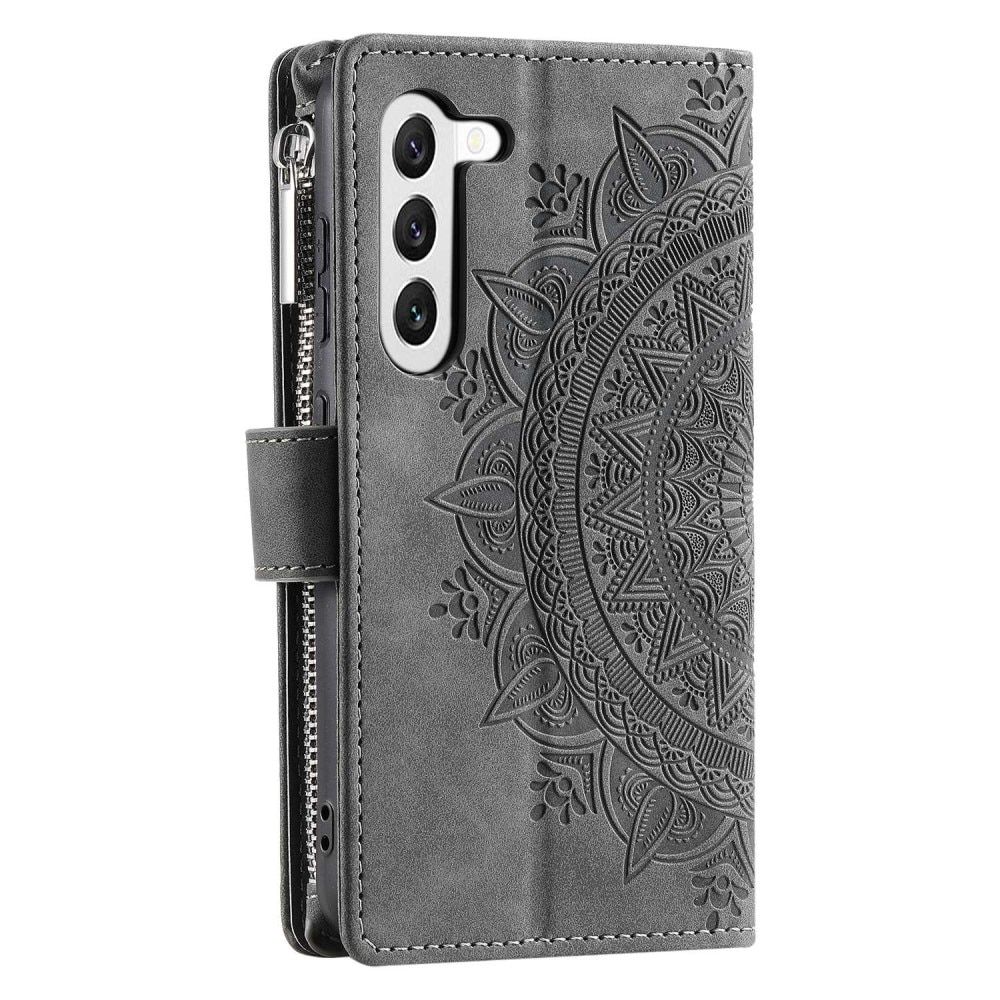 Samsung Galaxy S23 Wallet/Purse Mandala Grey