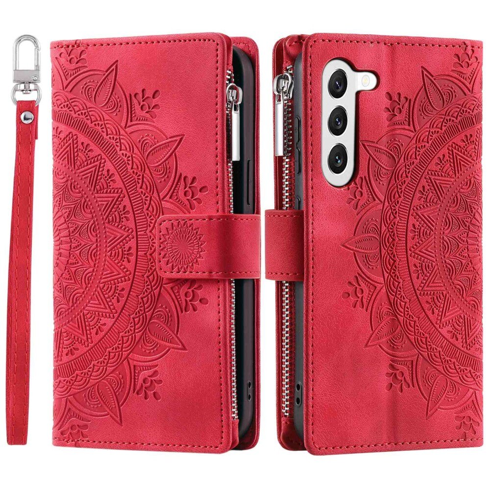 Samsung Galaxy S23 Wallet/Purse Mandala Red