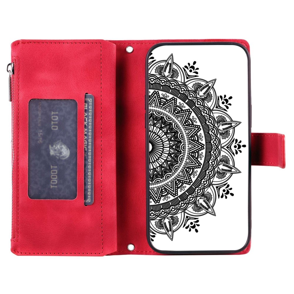 Samsung Galaxy S23 Wallet/Purse Mandala Red