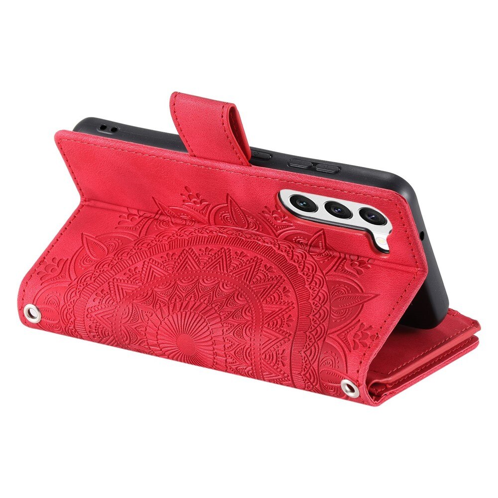 Samsung Galaxy S23 Wallet/Purse Mandala Red