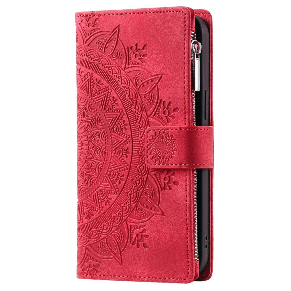 Samsung Galaxy S23 Wallet/Purse Mandala Red