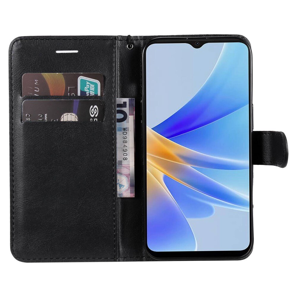 Oppo A17 Wallet Case Black