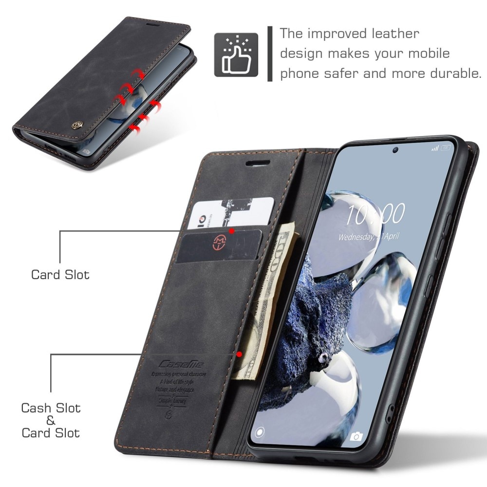 Xiaomi 12T/12T Pro Slim Wallet Case Black