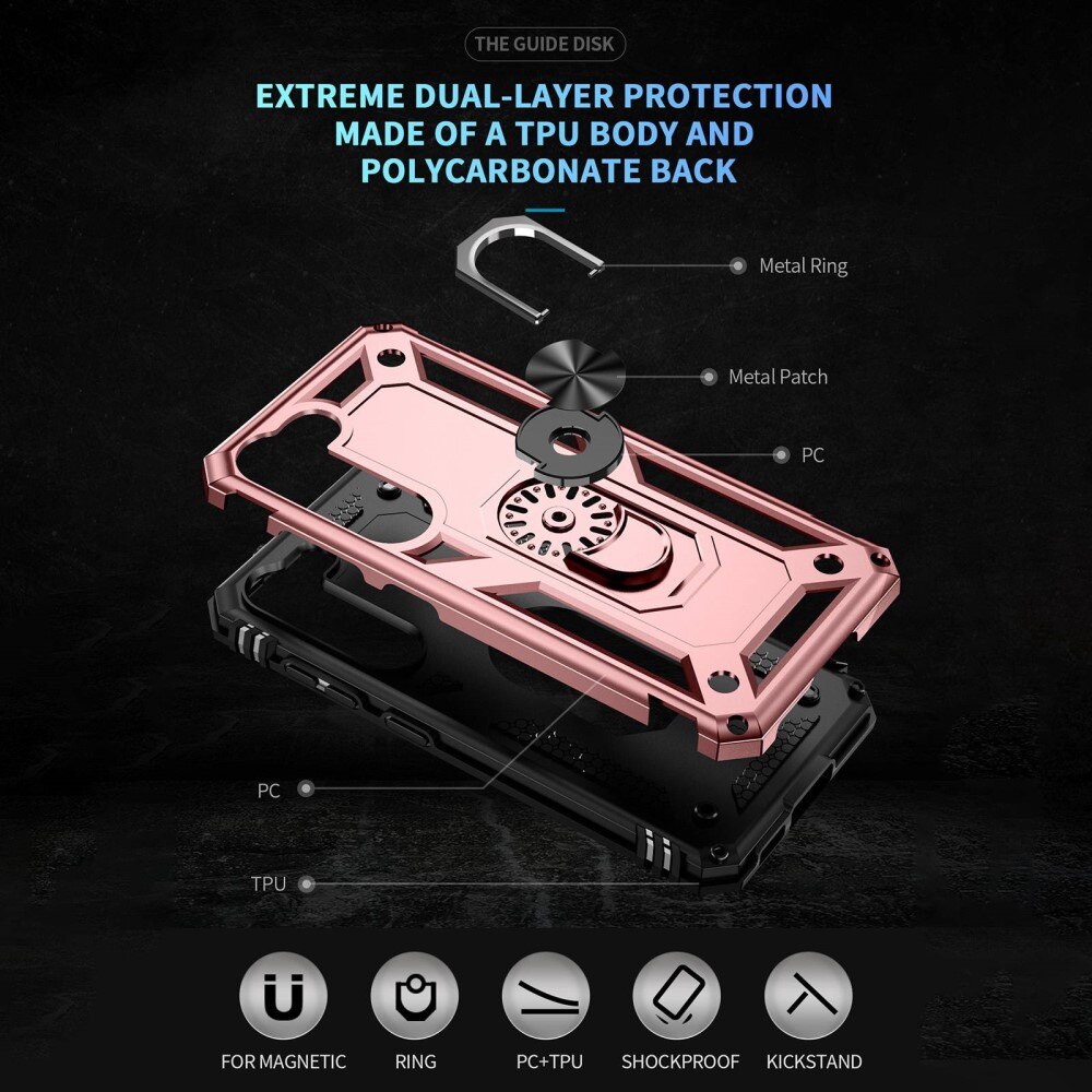 Samsung Galaxy S23 Hybrid Case Tech Ring Rose Gold