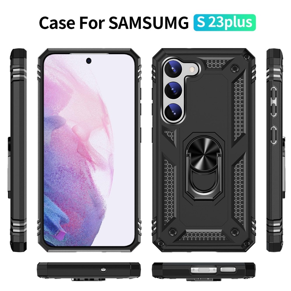 Samsung Galaxy S23 Plus Hybrid Case Tech Ring Black