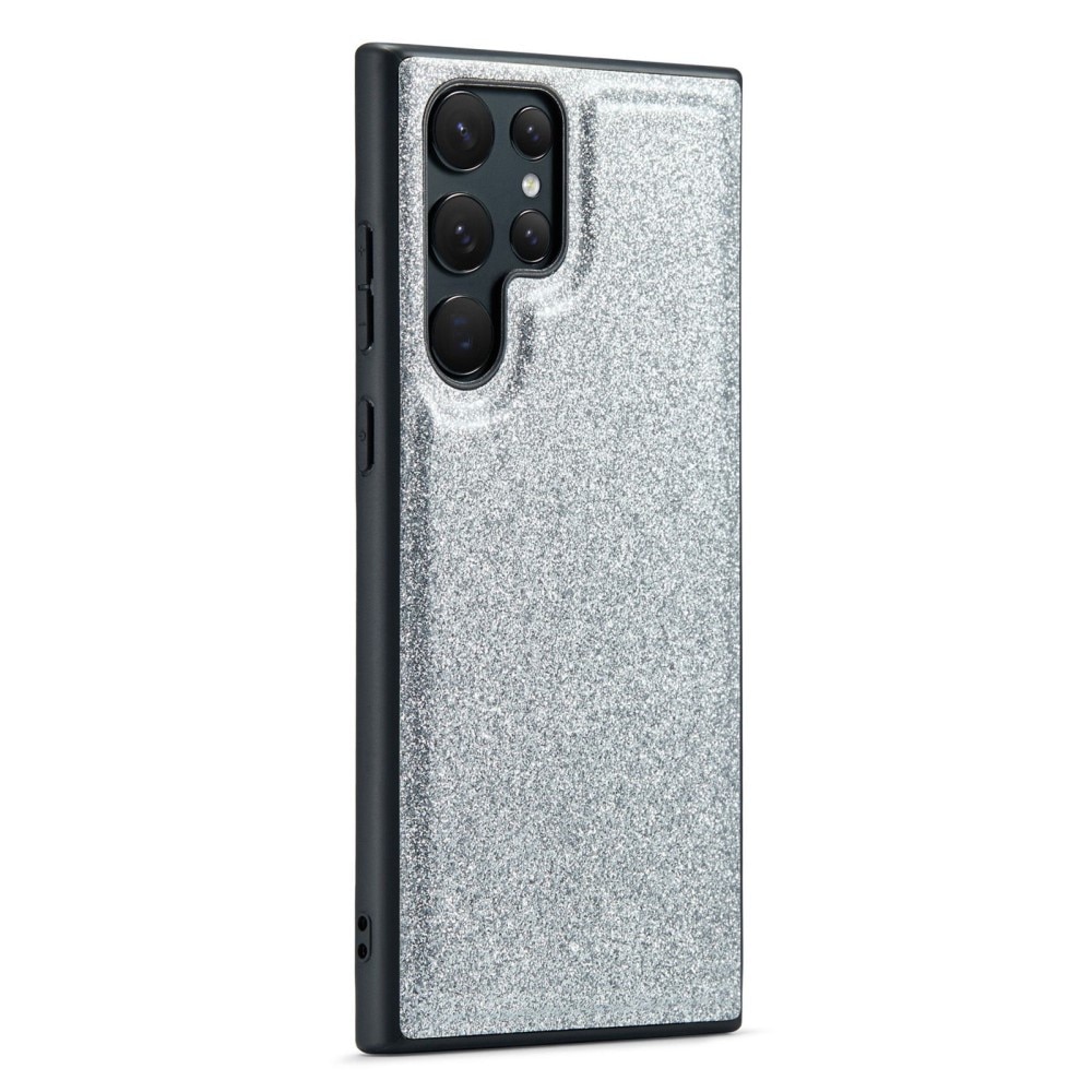 Samsung Galaxy S23 Ultra Magnetic Card Slot Case Glitter Silver