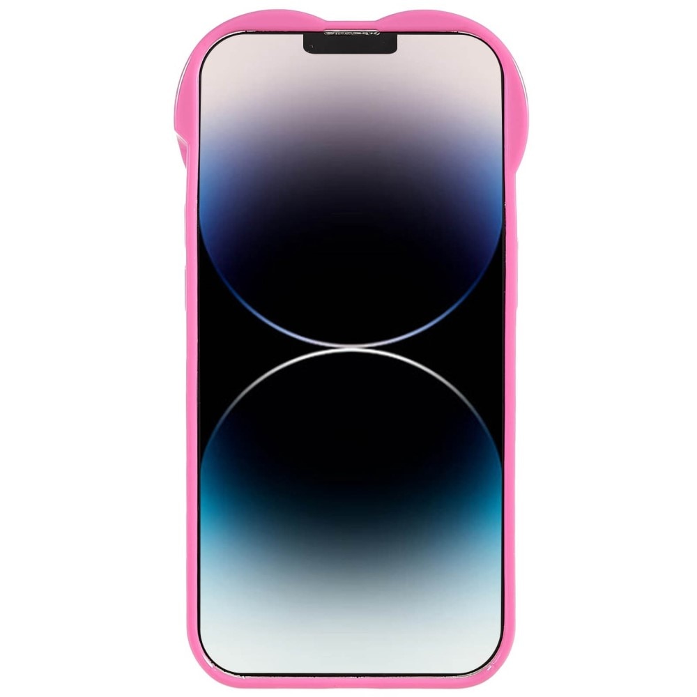 iPhone 14 Pro Heart TPU Case Pink