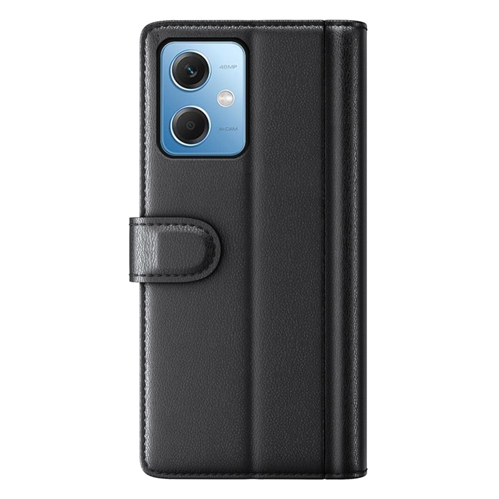Xiaomi Redmi Note 12 Genuine Leather Wallet Case Black