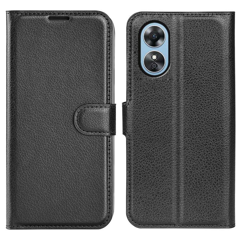 Oppo A17 Wallet Book Cover Black