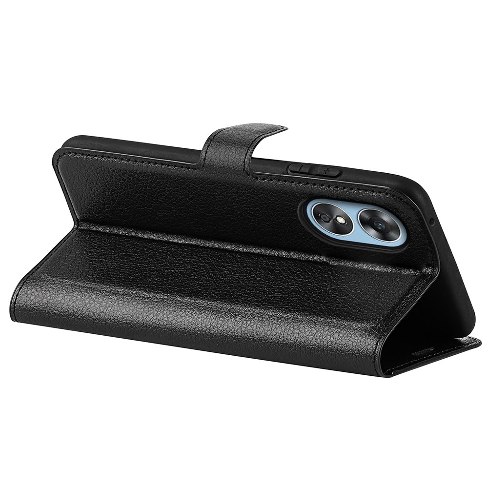 Oppo A17k Wallet Book Cover Black