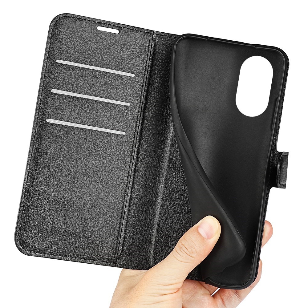 Oppo A17 Wallet Book Cover Black