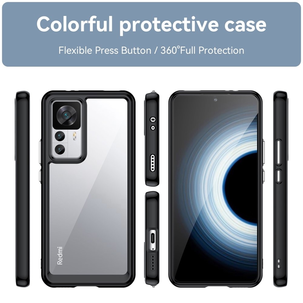 Xiaomi 12T/12T Pro Crystal Hybrid Case Black