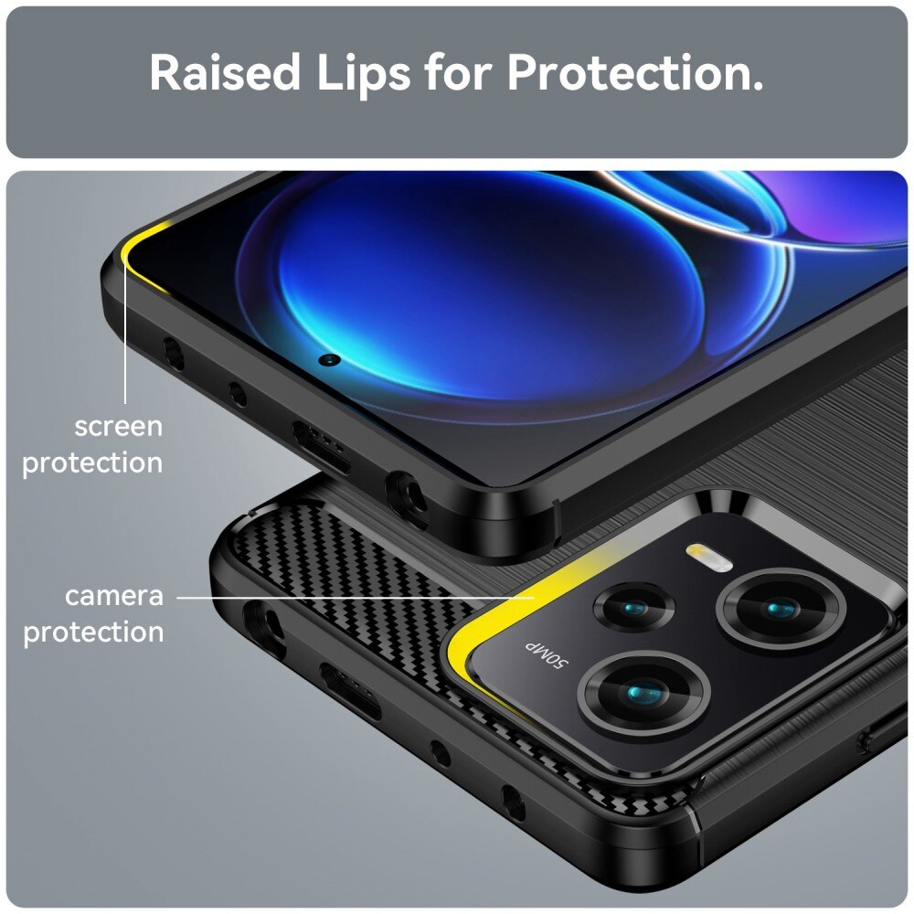 Xiaomi Redmi Note 12 Pro Brushed TPU Case Black