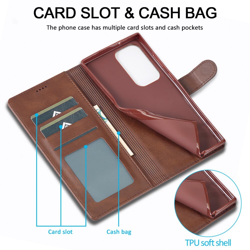 Samsung Galaxy S23 Ultra Wallet Case Brown