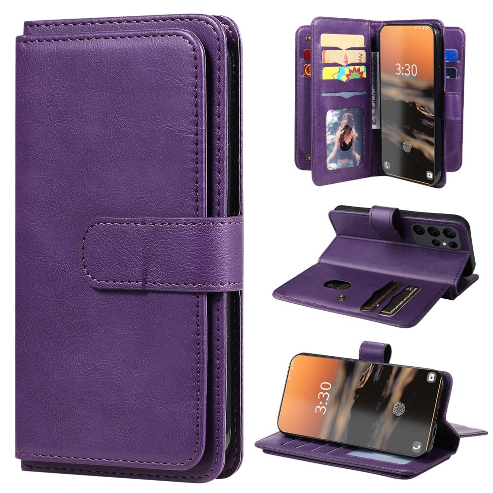 Samsung Galaxy S23 Ultra Wallet Cover Multi-slot Purple