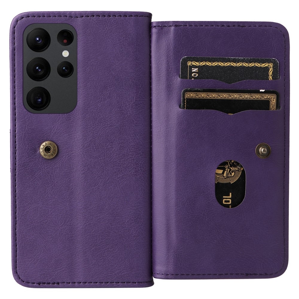 Samsung Galaxy S23 Ultra Wallet Cover Multi-slot Purple